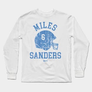 Miles Sanders Carolina Helmet Font Long Sleeve T-Shirt